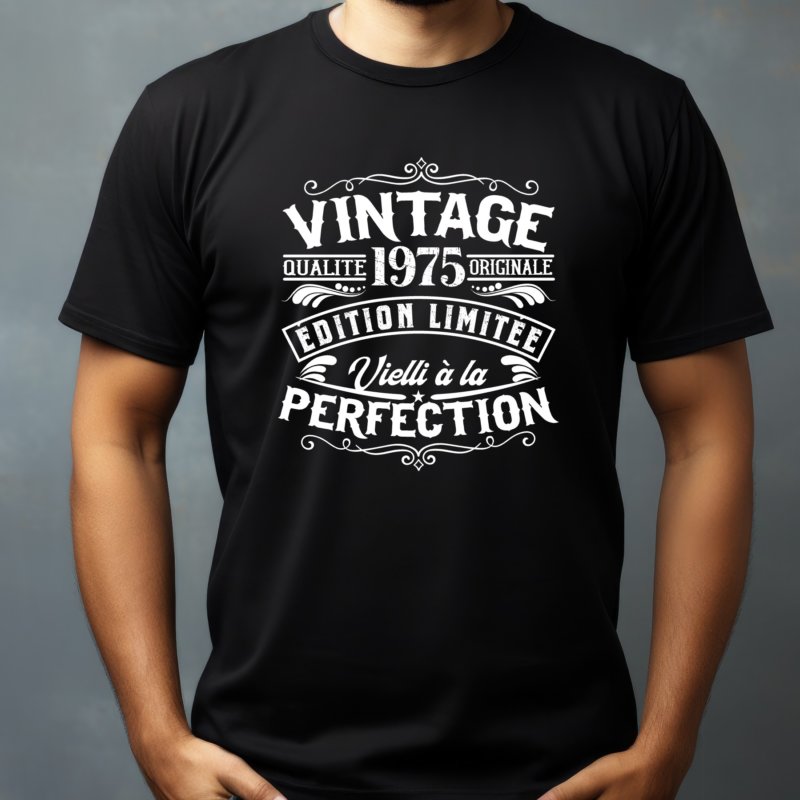 T-shirt Anniversaire Vintage Personnalisable