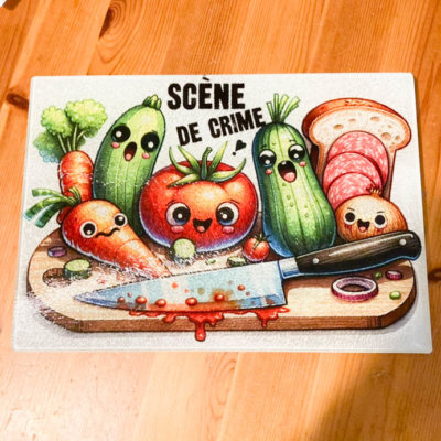 Planche en Verre 'Scène de Crime'