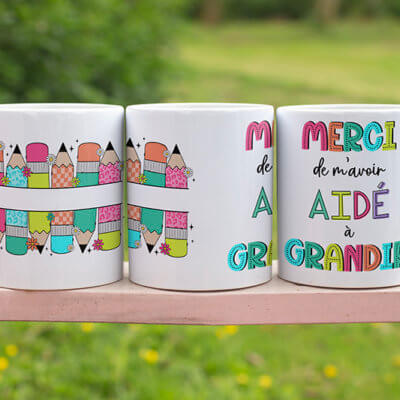 Mug "Merci de m'avoir aidé(e) à grandir"
