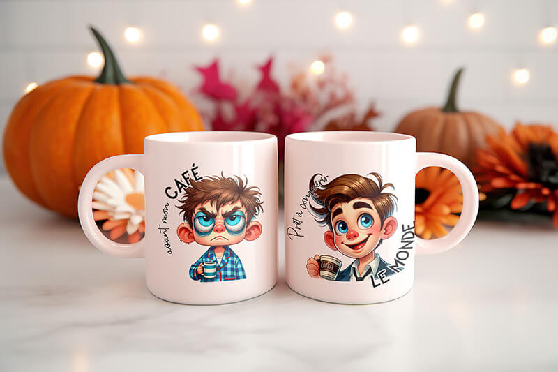 Tasse "Avant/Après Café" Version Homme – Le Mug de Monsieur!