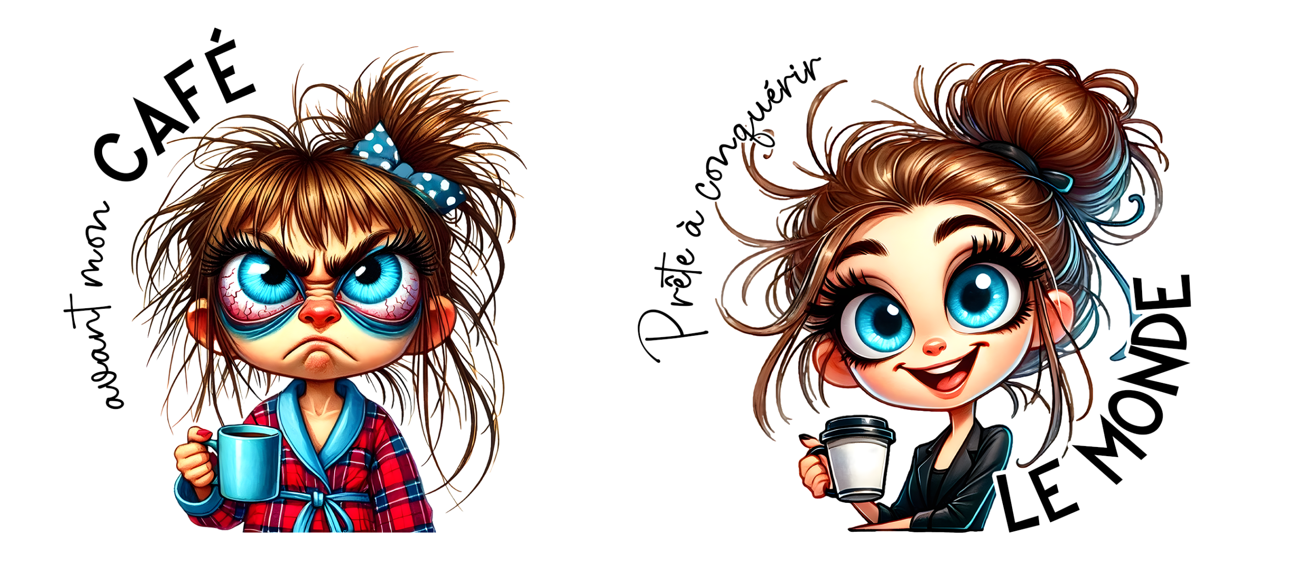 Tasse "Avant/Après Café" – Le Secret de votre Matinée Réussie! – Image 6