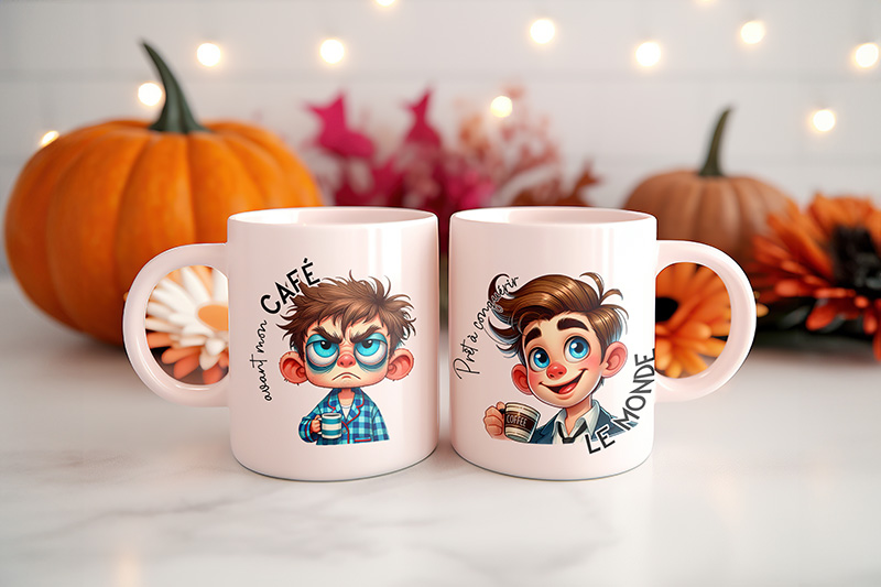 Tasse "Avant/Après Café" – Le Secret de votre Matinée Réussie! – Image 2