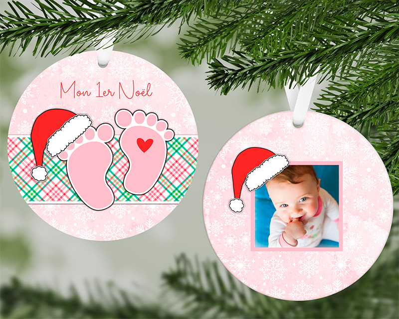Boule de Noël en Mdf personnalisé - Souvenirs bébé – Image 4