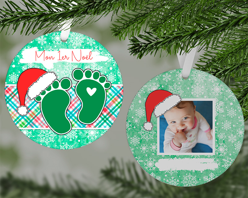 Boule de Noël en Mdf personnalisé - Souvenirs bébé – Image 5