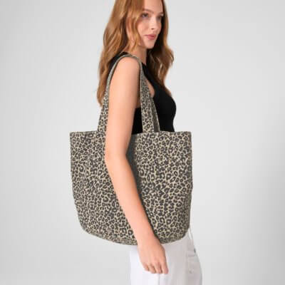 Cabas Léopard Vintage – Personnalisé avec votre texte