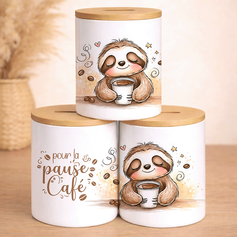 Tirelire "Pour la pause café" – Le Paresseux Barista
