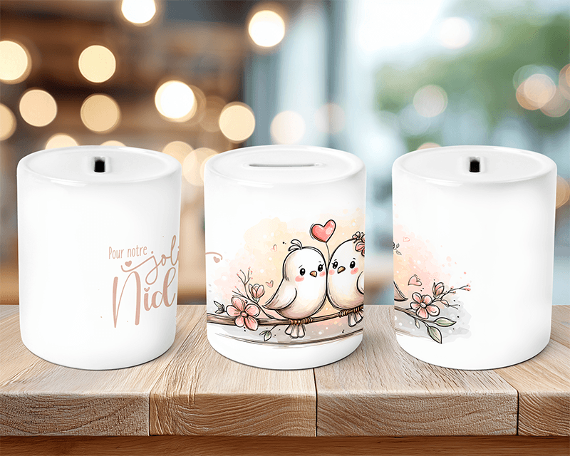 Tirelire "Pour notre futur nid" – Le Duo d'Oiseaux – Image 3