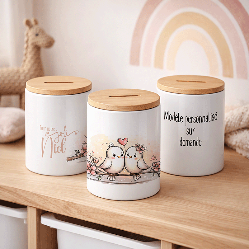 Tirelire "Pour notre futur nid" – Le Duo d'Oiseaux – Image 4