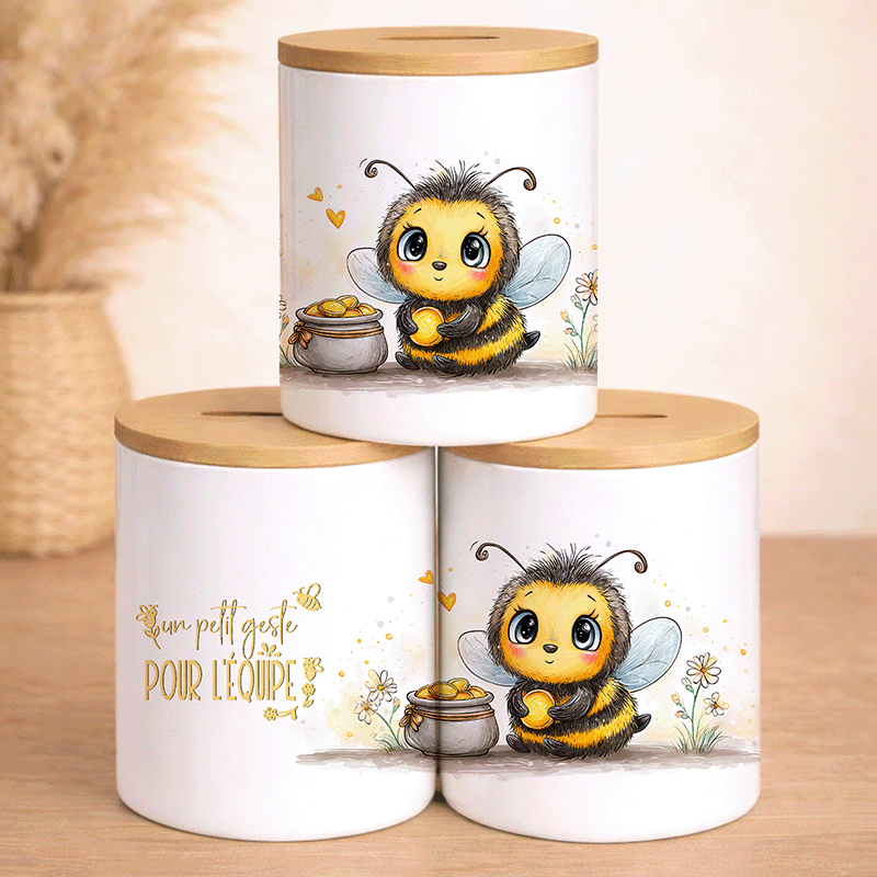 Tirelire "Un petit geste pour l'équipe" – L'Abeille Généreuse