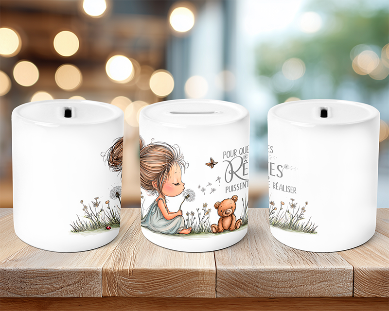 Tirelire "Pour réaliser mes rêves" – L'Attrape-Rêve Douillet – Image 3