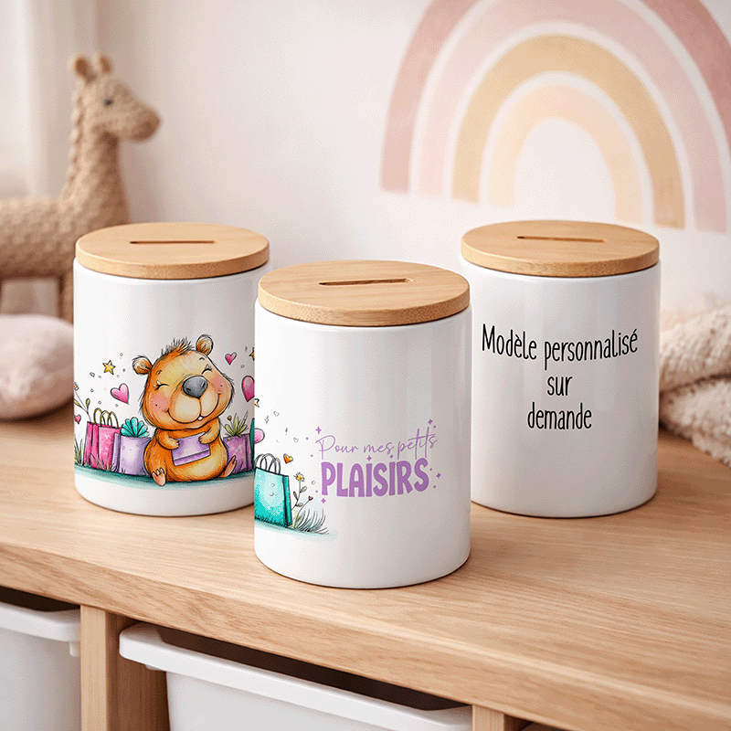 Tirelire "Pour mes petits plaisirs" – Le Wombat Coquet – Image 4
