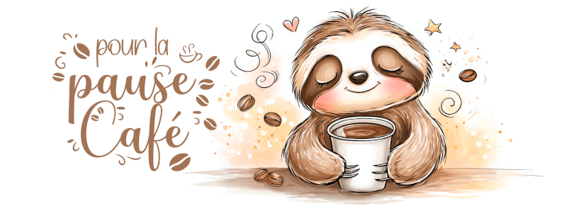 Tirelire "Pour la pause café" – Le Paresseux Barista – Image 2