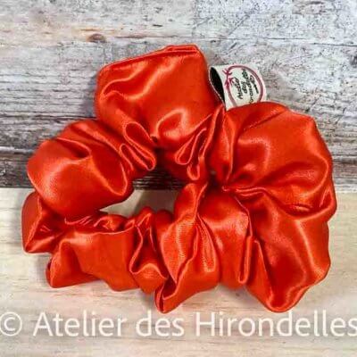 Chouchou en satin - rouge